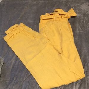 yellow dress pants